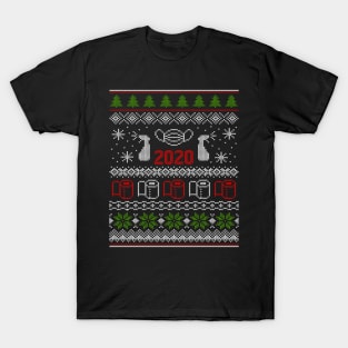 Ugly Christmas Sweater 2020 Toilet Paper Pandemic Funny Xmas Gifts Shirt T-Shirt